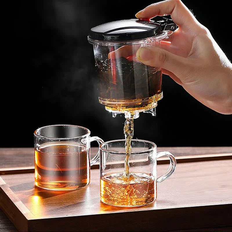 Heat Resistant Glass Teapot with One-Click Filter by HitMyNeed