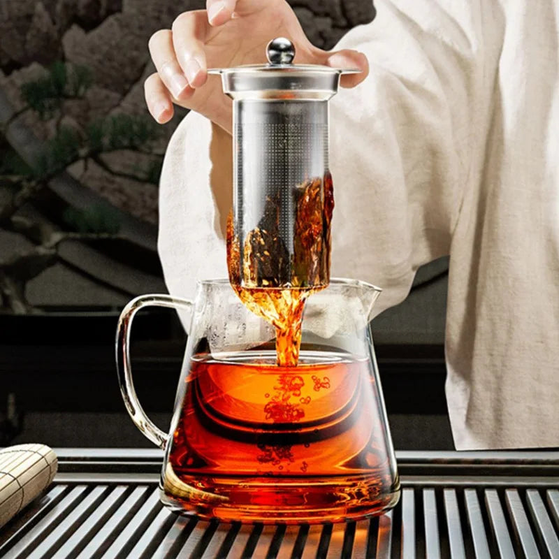 Heat Resistant Glass Teapot with Steel Infuser by HitMyNeed