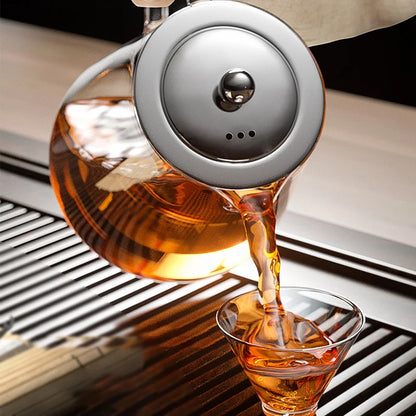 Heat Resistant Glass Teapot with Steel Infuser by HitMyNeed