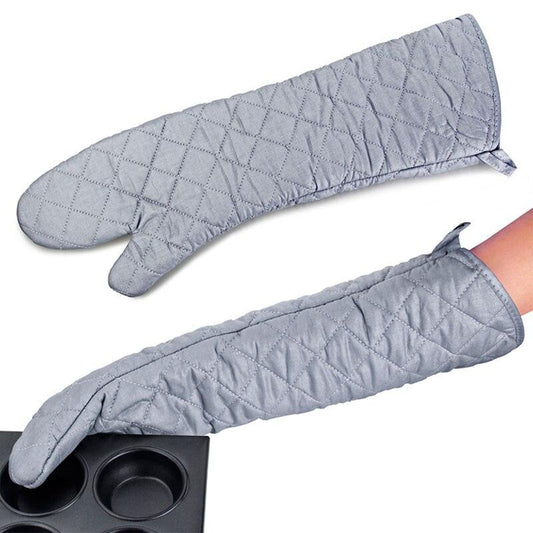 Heat-Resistant Long Oven Mitts (Pair, 58 cm) by HitMyNeed