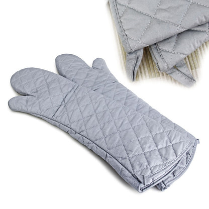 Heat-Resistant Long Oven Mitts (Pair, 58 cm) by HitMyNeed