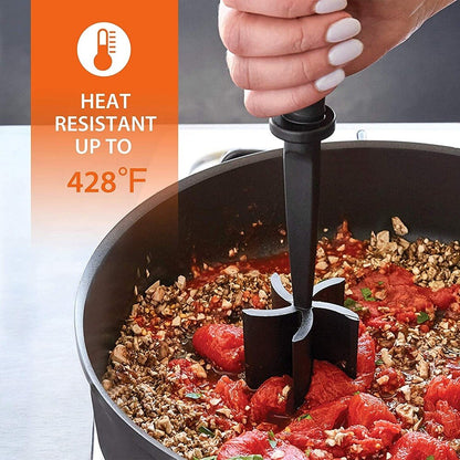 Heat Resistant Manual Ground Beef Masher by HitMyNeed