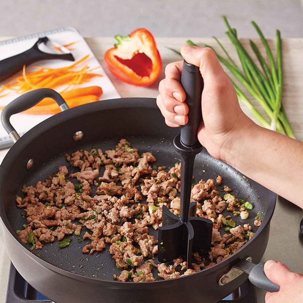Heat Resistant Manual Ground Beef Masher by HitMyNeed