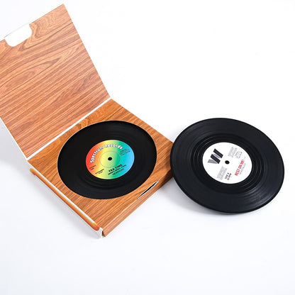 Heat Resistant Non Slip Vinyl Record Coaster Set (6pcs) by HitMyNeed