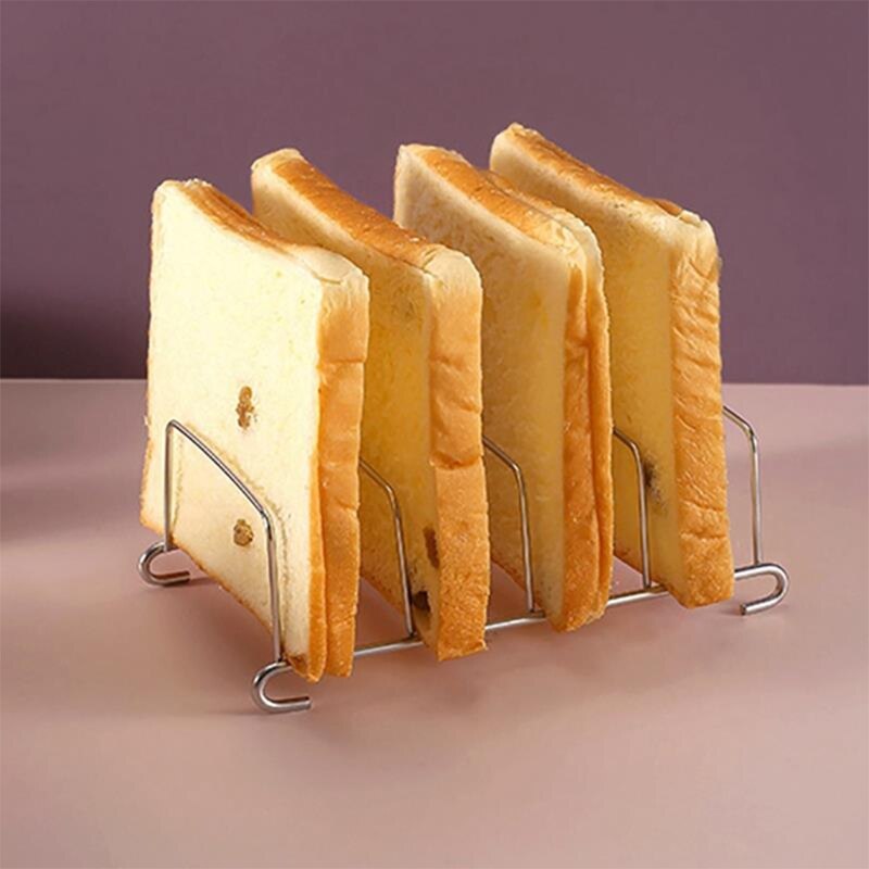 Heat Resistant Stainless Steel Silver Toast Rack by HitMyNeed