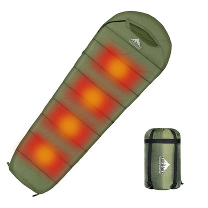 Heated Sleeping Bag for Camping, 3-Heat Settings by HitMyNeed