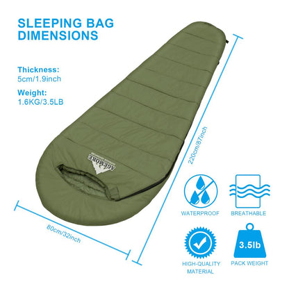 Heated Sleeping Bag for Camping, 3-Heat Settings by HitMyNeed