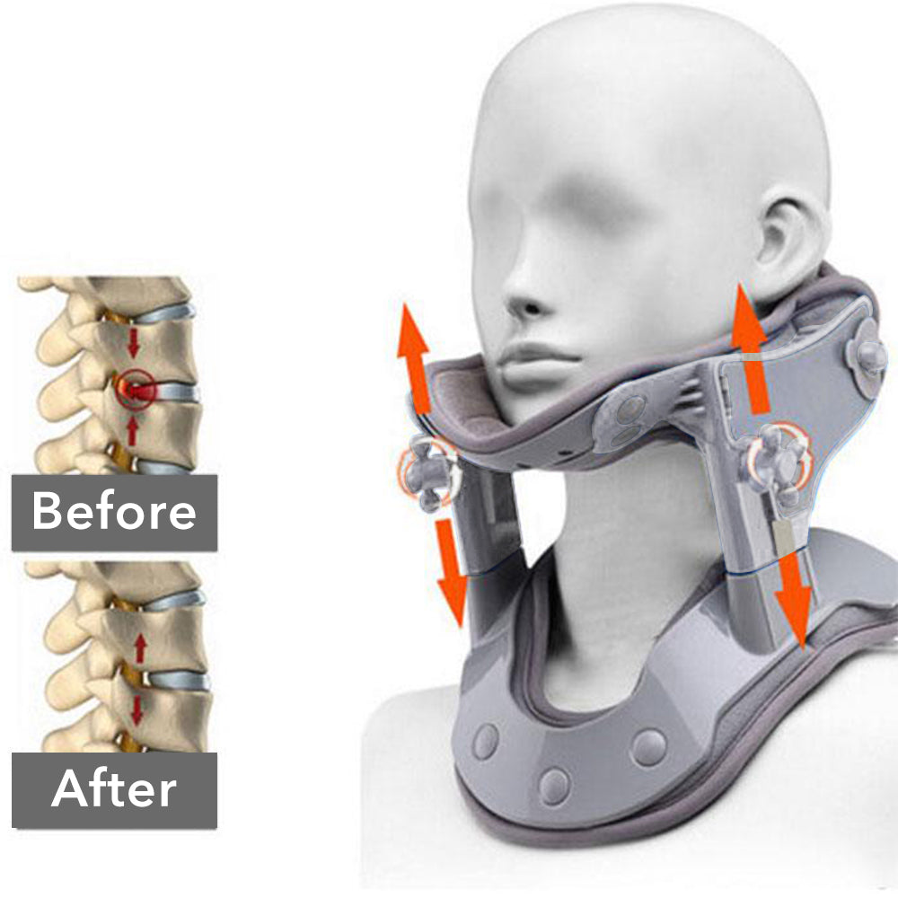 Heating Cervical Traction Neck Brace with Massager by HitMyNeed