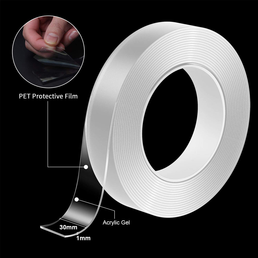 Heavy Duty Double Sided Transparent Mounting Tape 20mm 5m by HitMyNeed