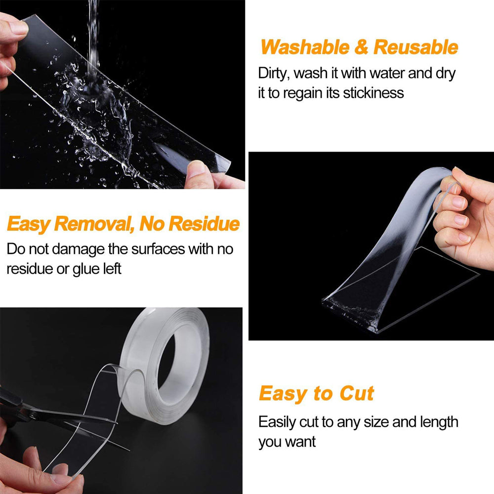 Heavy Duty Double Sided Transparent Mounting Tape 30mm 2m by HitMyNeed