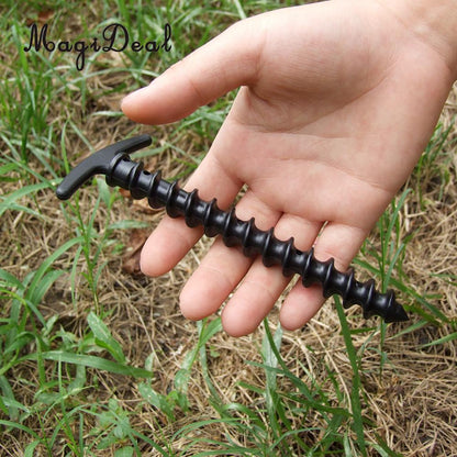 Heavy Duty Helix Tent Pegs Set (5 Pack) by HitMyNeed