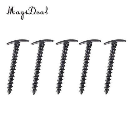 Heavy Duty Helix Tent Pegs Set (5 Pack) by HitMyNeed