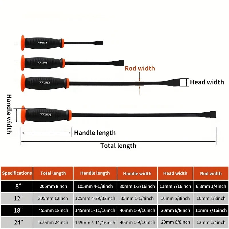 Heavy Duty Industrial Pry Bar with Angled Tip by HitMyNeed