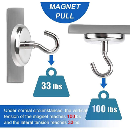 Heavy Duty Magnetic Hanging Hooks, Set of 8 by HitMyNeed