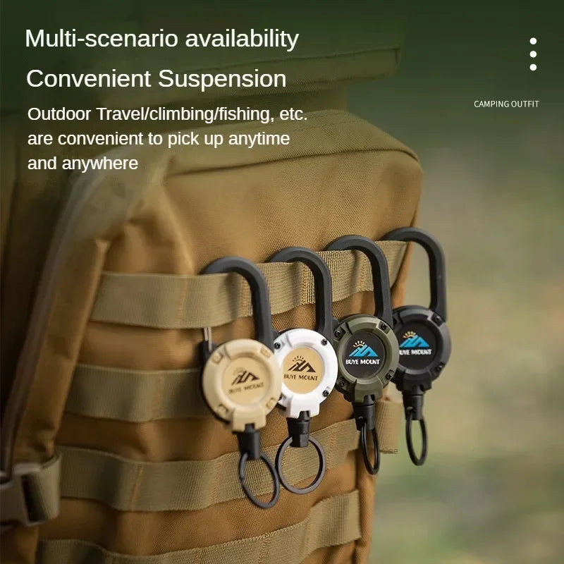 Heavy Duty Retractable Badge Reel & Carabiner Keychain by HitMyNeed