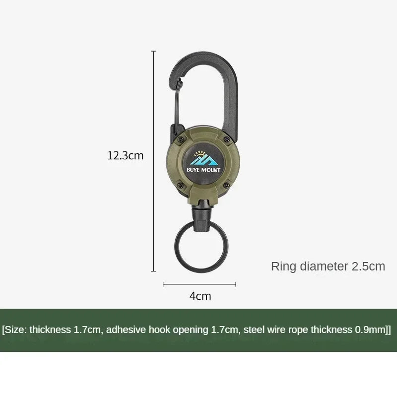 Heavy Duty Retractable Badge Reel & Carabiner Keychain by HitMyNeed