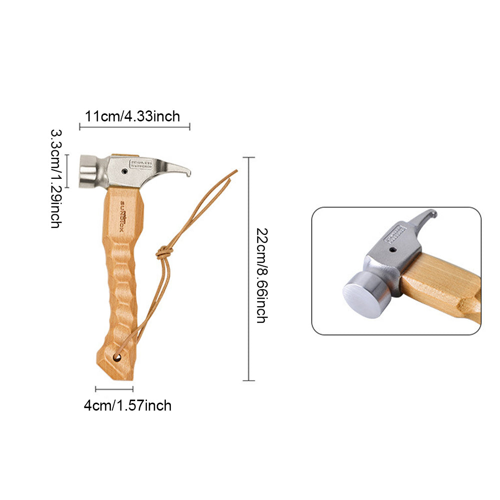 Heavy Duty Tent Stake Hammer with Beechwood Handle by HitMyNeed