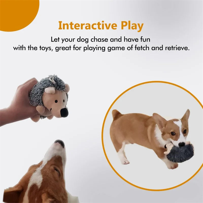 Hedgehog Dog Toy with Squeaker for Interactive Play by HitMyNeed