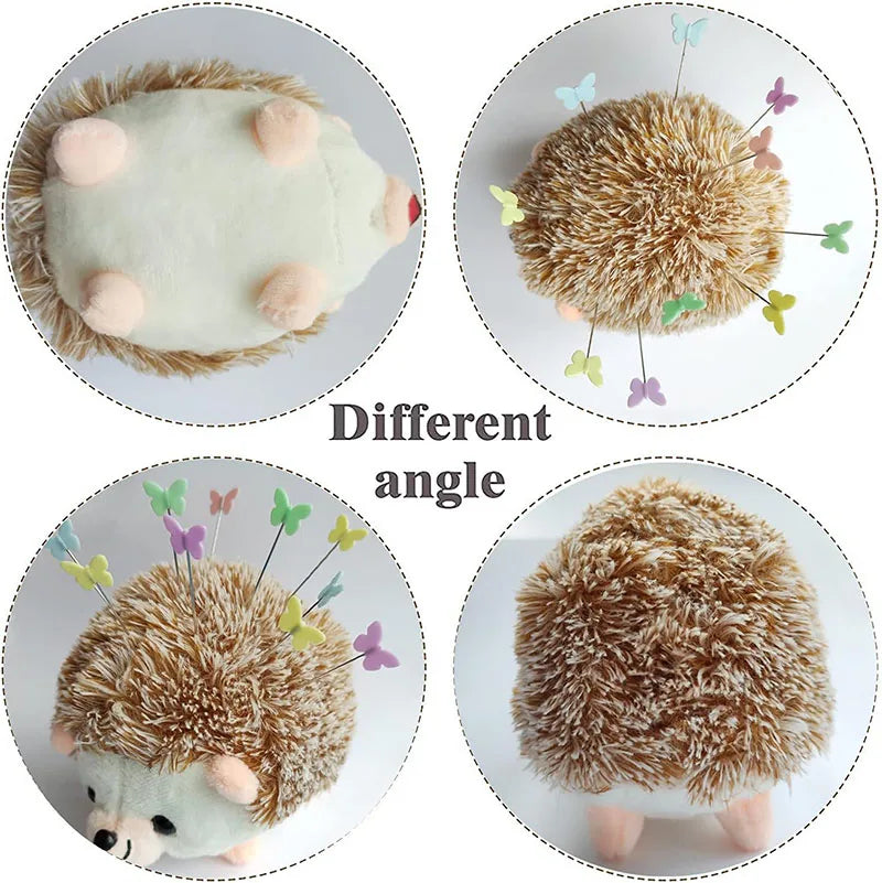 Hedgehog Pin Cushion with 100 Colorful Pins by HitMyNeed