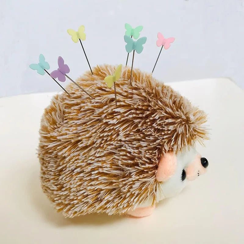 Hedgehog Pin Cushion with 100 Colorful Pins by HitMyNeed