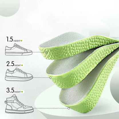 Height Increase Orthopedic Insoles with Arch Support green 1-5-cm by HitMyNeed