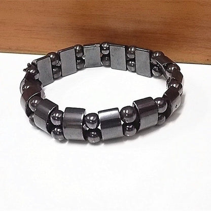 Hematite Magnetic Bead Elastic Bracelet by HitMyNeed