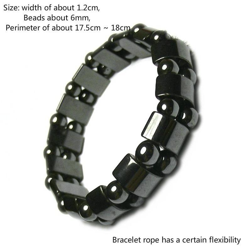 Hematite Magnetic Bead Elastic Bracelet by HitMyNeed