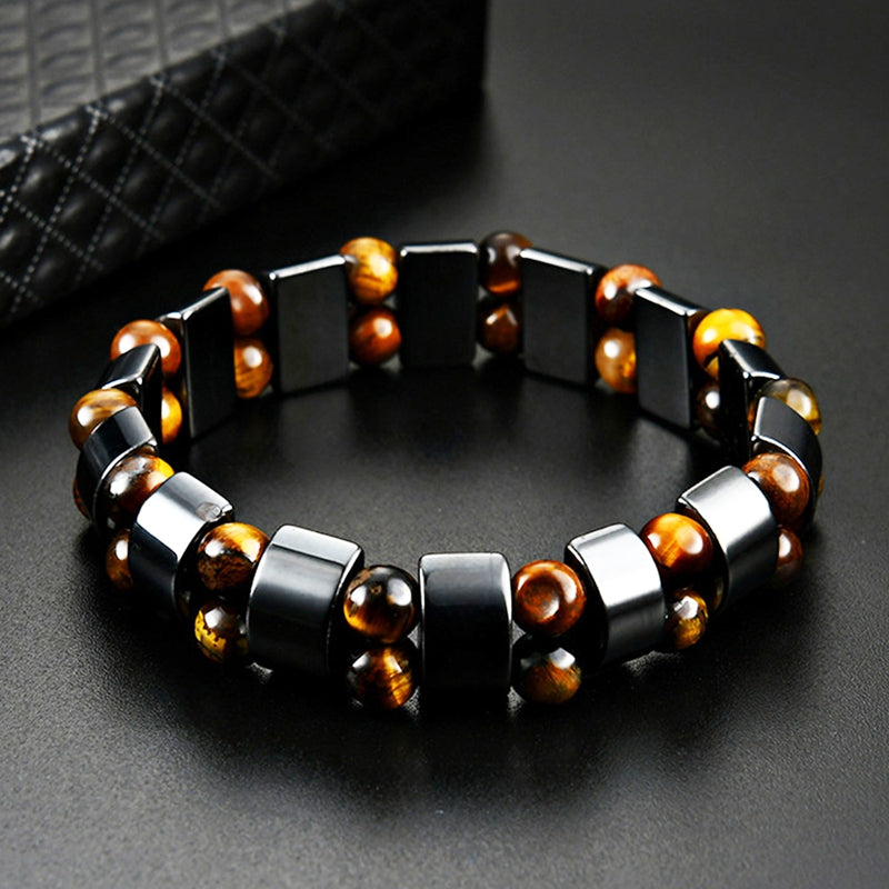 Hematite Magnetic Bead Elastic Bracelet ya0509 by HitMyNeed