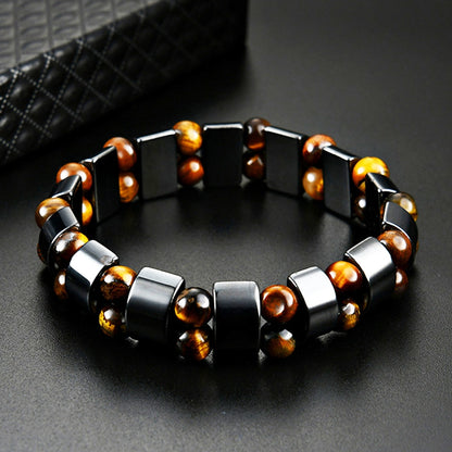 Hematite Magnetic Bead Elastic Bracelet ya0509 by HitMyNeed