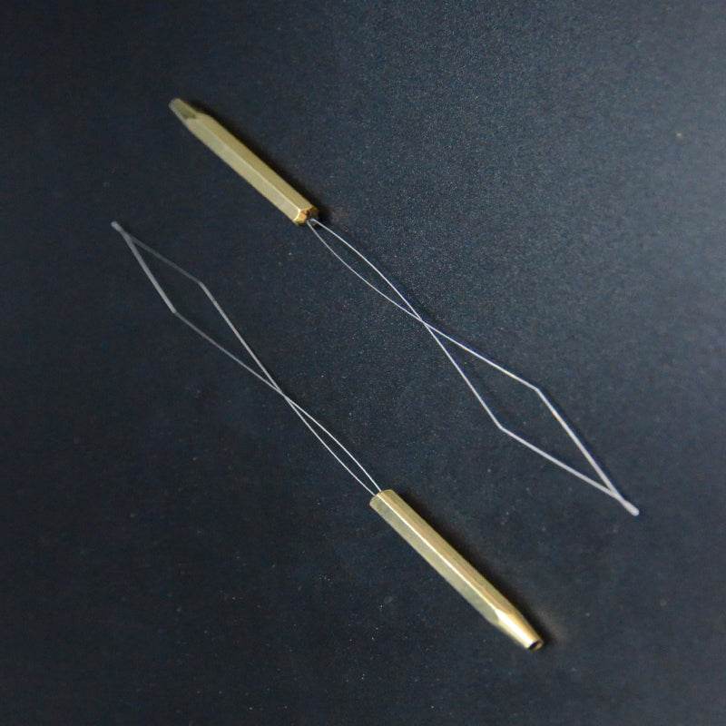 Hexagonal Handle Brass Bobbin Threader by HitMyNeed