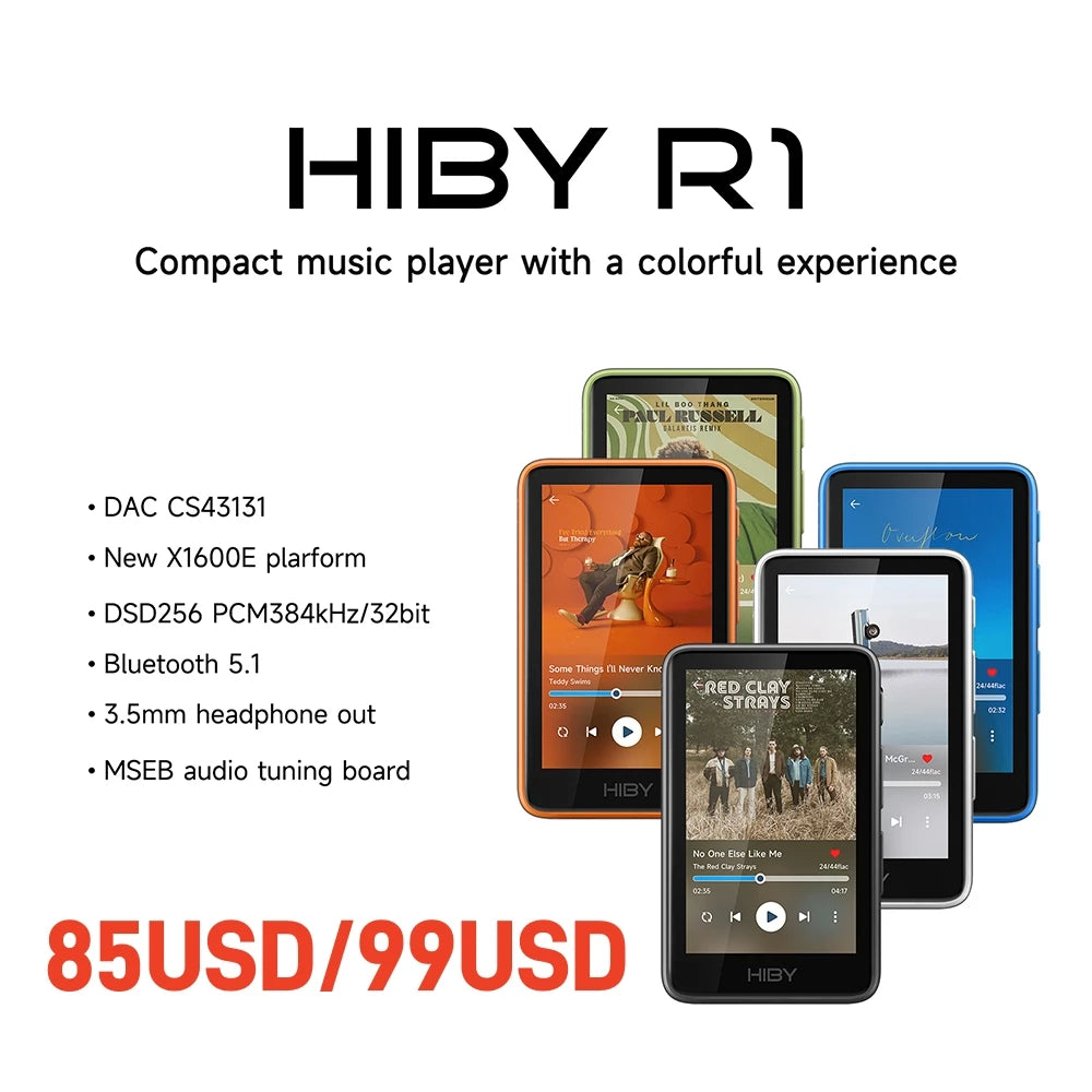 HiBy R1 HiFi Music Player with WiFi, BT 5.1 & USB DAC by HitMyNeed