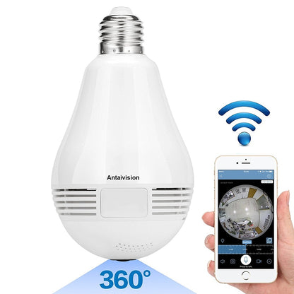 Hidden Camera Light Bulb with 360° WiFi Monitoring by HitMyNeed