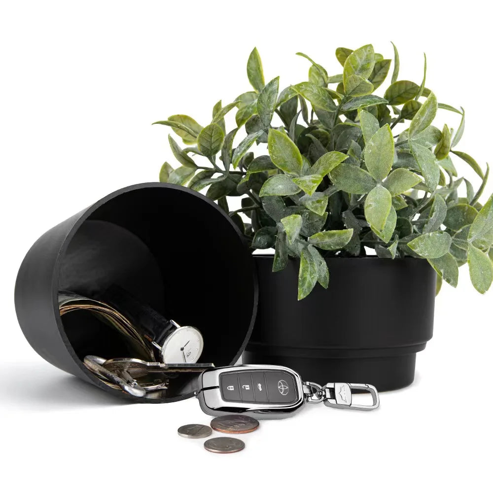 Hidden Flower Pot Safe with Combination Lock gold by HitMyNeed