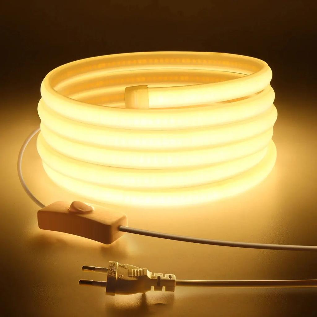 High Bright COB LED Neon Strip Light IP67 220V warm-white 5m by HitMyNeed
