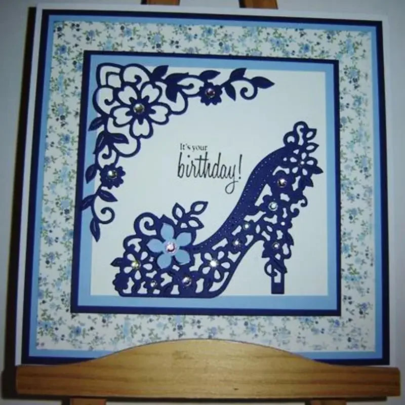 High-Heeled Shoe Metal Cutting Die for Card Making by HitMyNeed
