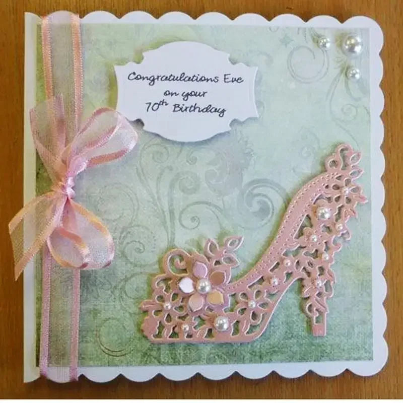 High-Heeled Shoe Metal Cutting Die for Card Making by HitMyNeed