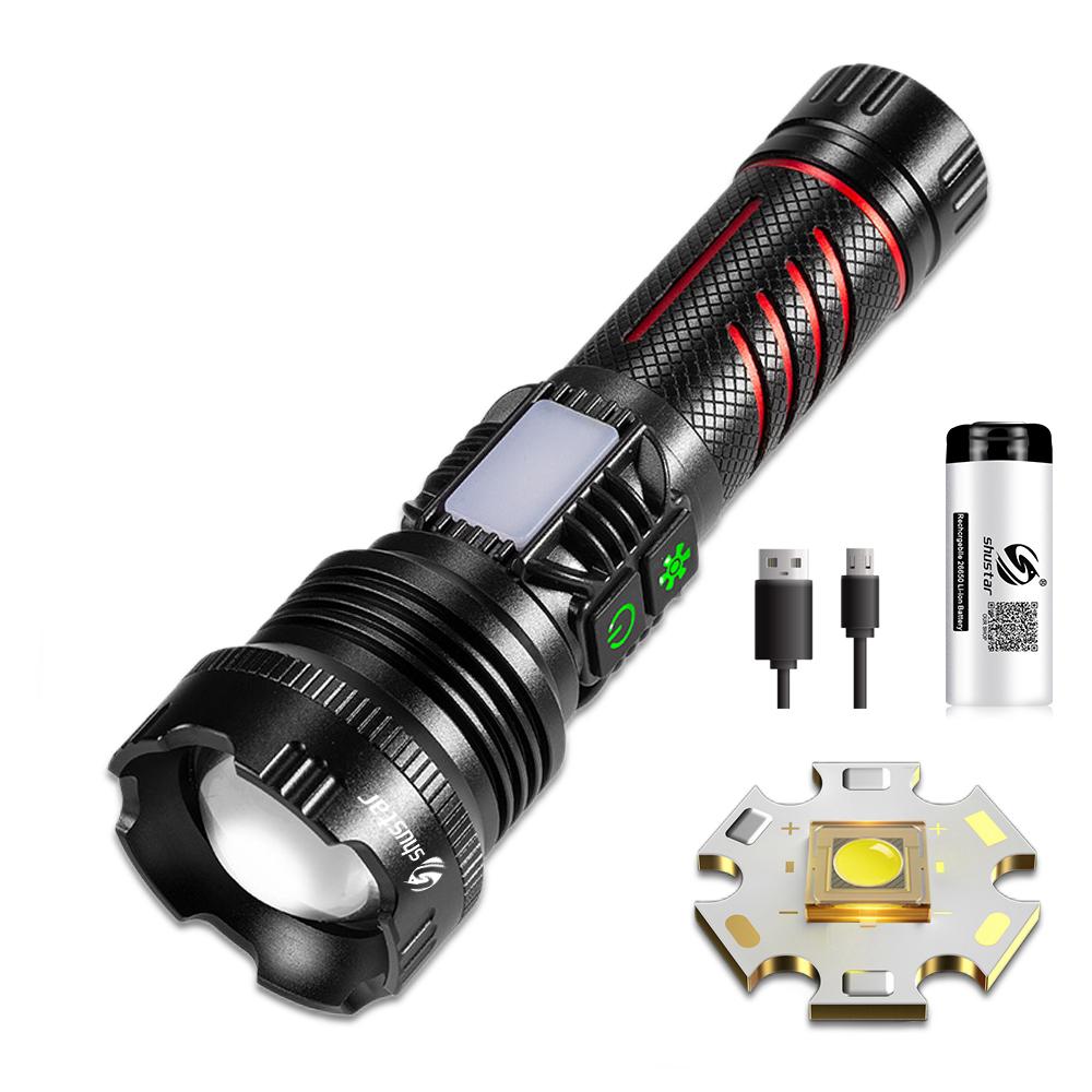 High Power 30W LED Tactical Flashlight 1500m with-2800mah-battery by HitMyNeed