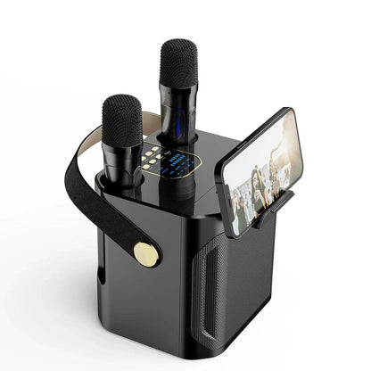 High Power 360° Bluetooth Karaoke Speaker black by HitMyNeed