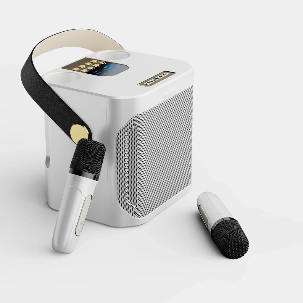 High Power 360° Bluetooth Karaoke Speaker white by HitMyNeed
