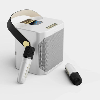 High Power 360° Bluetooth Karaoke Speaker white by HitMyNeed