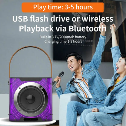 High Power Bluetooth Karaoke Speaker with Dual Mics by HitMyNeed