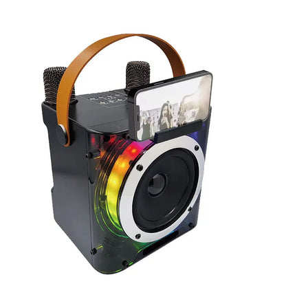 High Power Bluetooth Karaoke Speaker with Dual Mics black by HitMyNeed