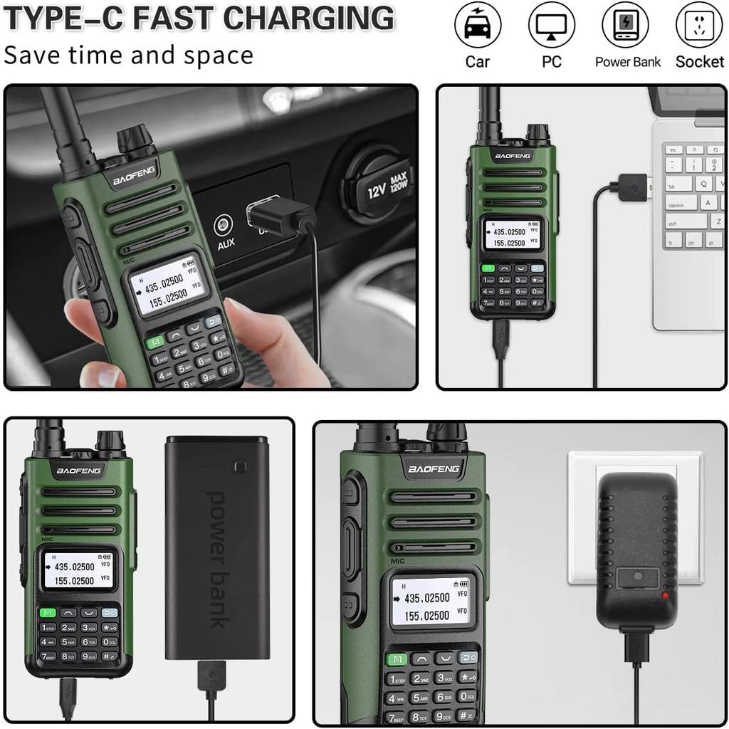 High Power Dual Band 10W Long Range Walkie Talkie by HitMyNeed