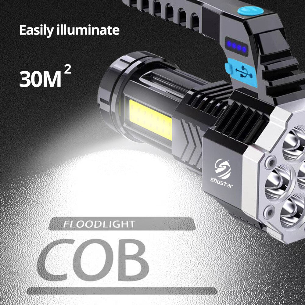 High Power Rechargeable 7-LED Camping Flashlight by HitMyNeed