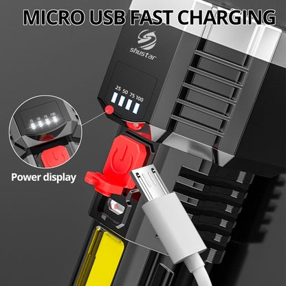 High Power Rechargeable 7-LED Camping Flashlight by HitMyNeed