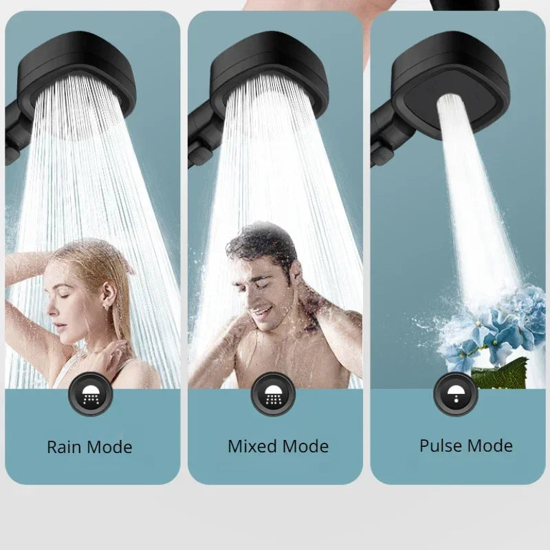 High Pressure 3-Mode Water-Saving Shower Head Set by HitMyNeed