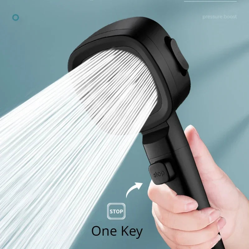 High Pressure 3-Mode Water-Saving Shower Head Set by HitMyNeed