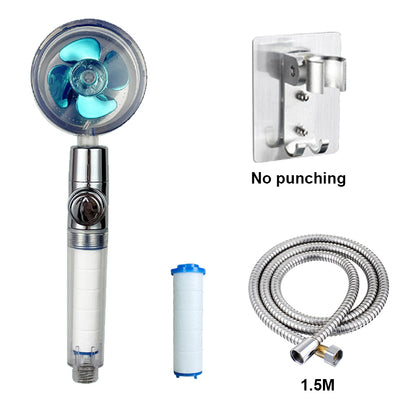 High Pressure Water-Saving Handheld Shower Head tou07-blue-suit by HitMyNeed