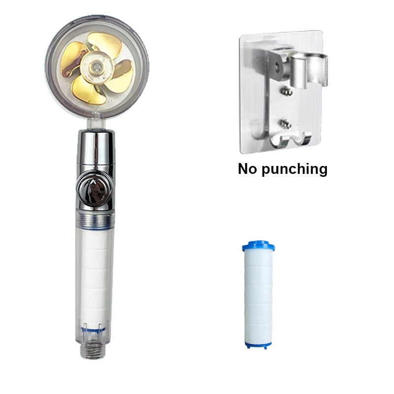 High Pressure Water-Saving Handheld Shower Head tou07-gold-base by HitMyNeed
