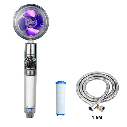 High Pressure Water-Saving Handheld Shower Head tou07-purple-hose by HitMyNeed